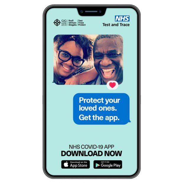 A photo cover of the NHS COVID-19 app